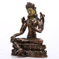 A Brilliant Gilt-Bronze Silver Figure Of Green Tara