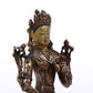 A Brilliant Gilt-Bronze Silver Figure Of Green Tara