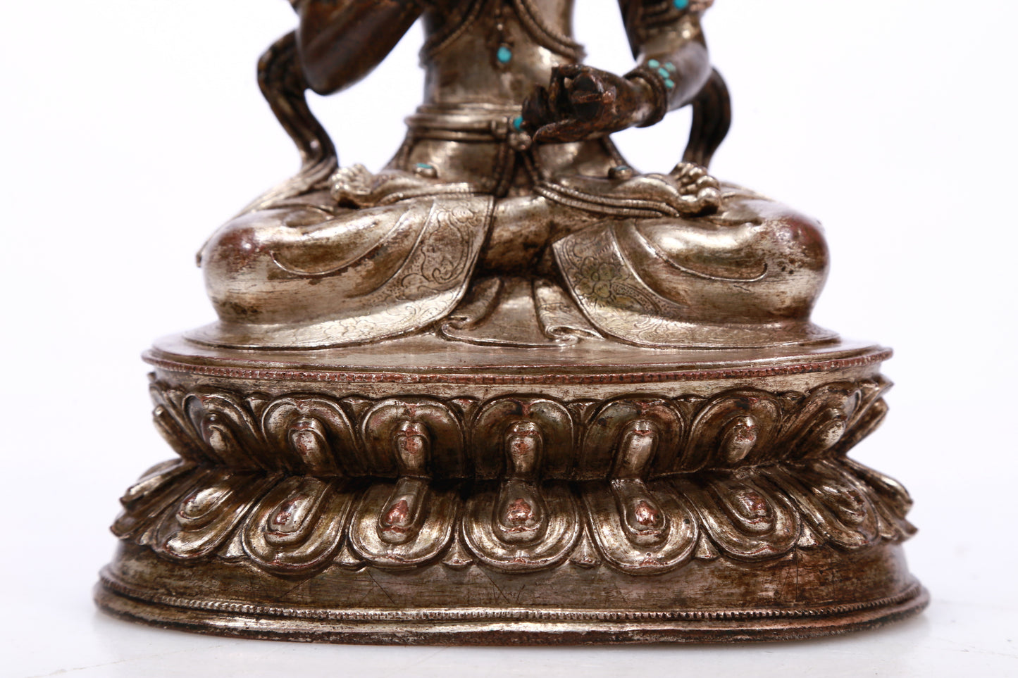 A Brilliant Silver-Bronze Figure Of Vajrasattva