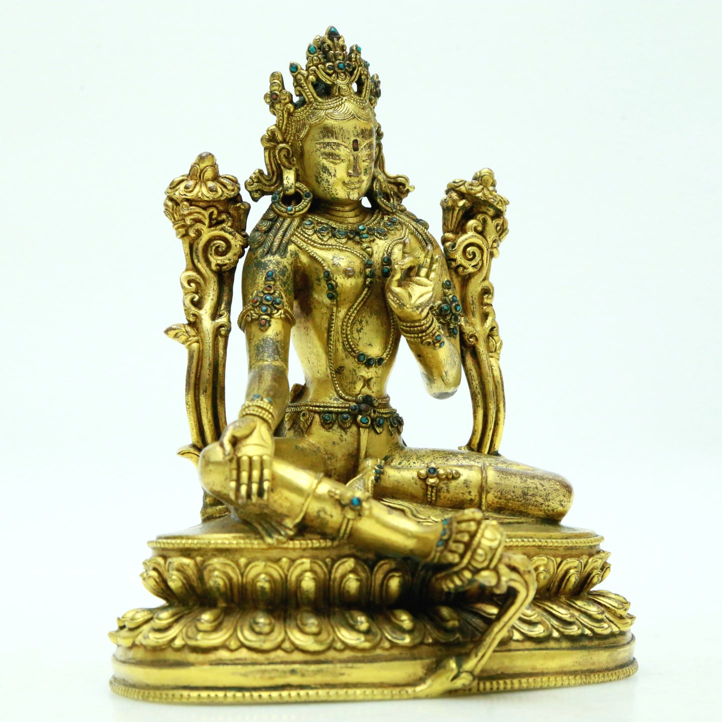 A Superb Gilt-Bronze Figure Of Green Tara