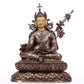 A Brilliant Gilt-Bronze Silver Figure Of Padmasambhava