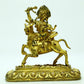 A Superb Gilt-Bronze Figure Of Kubera Seated On A Horse, With Inscriptions