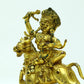 A Superb Gilt-Bronze Figure Of Kubera Seated On A Horse, With Inscriptions