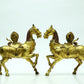 A Brilliant Pair Of Gilt-Bronze Horses