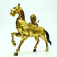 A Brilliant Pair Of Gilt-Bronze Horses