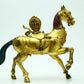 A Brilliant Pair Of Gilt-Bronze Horses