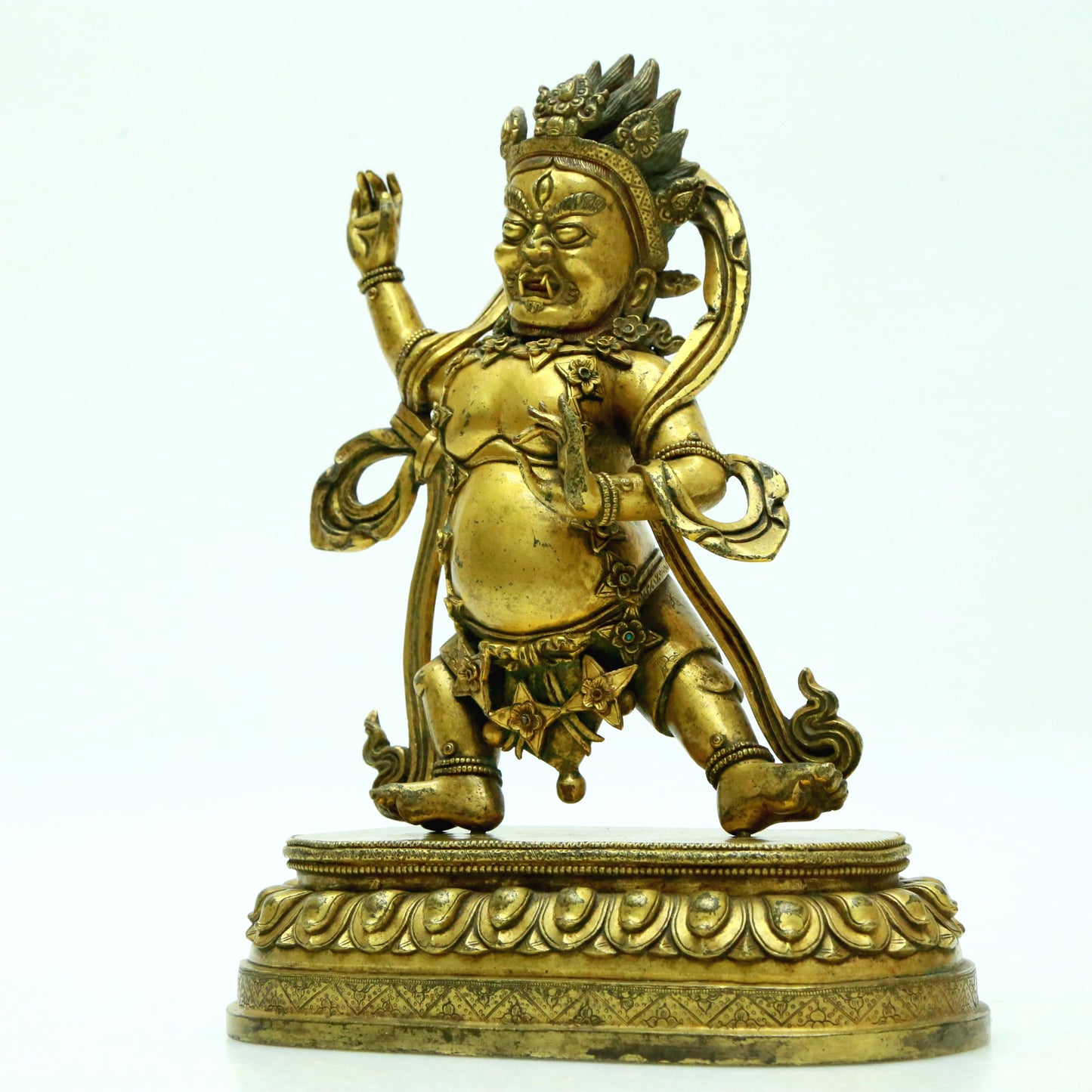 A Superb Gilt-Bronze Figure Of Vajrapani