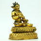 A Brilliant Gilt-Bronze Gem-Inlaid Figure Of Kubera With Inscriptions