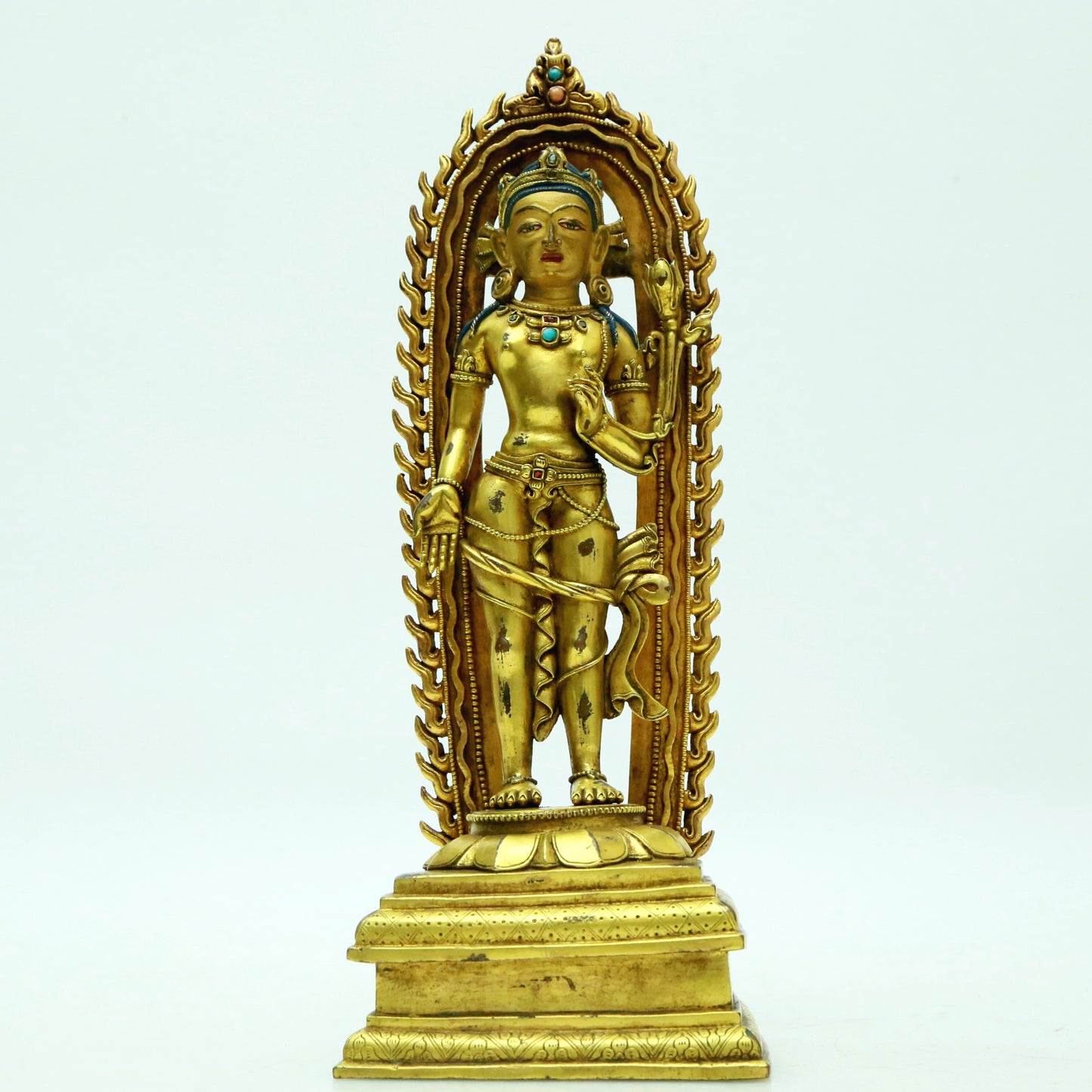 A Superb Gilt-Bronze Figure Of Tara With Inscriptions