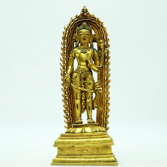 A Superb Gilt-Bronze Figure Of Tara With Inscriptions