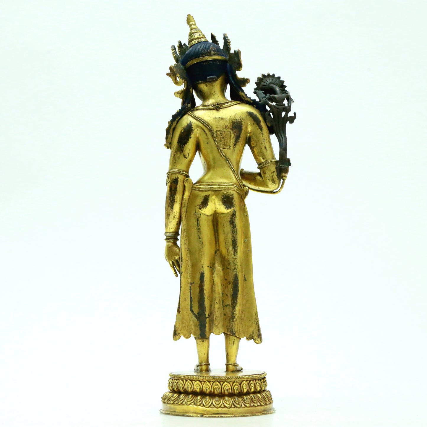 A Brilliant Gilt-Bronze Gem-Inlaid Figure Of Tara