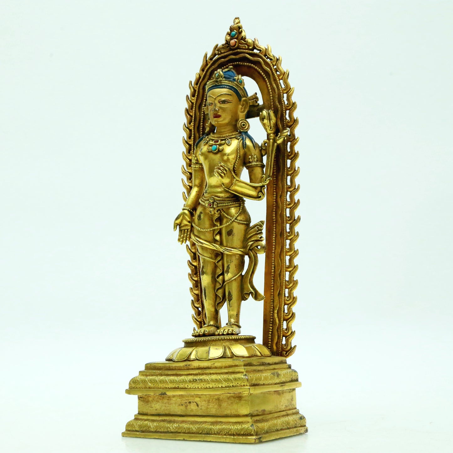 A Superb Gilt-Bronze Figure Of Tara With Inscriptions
