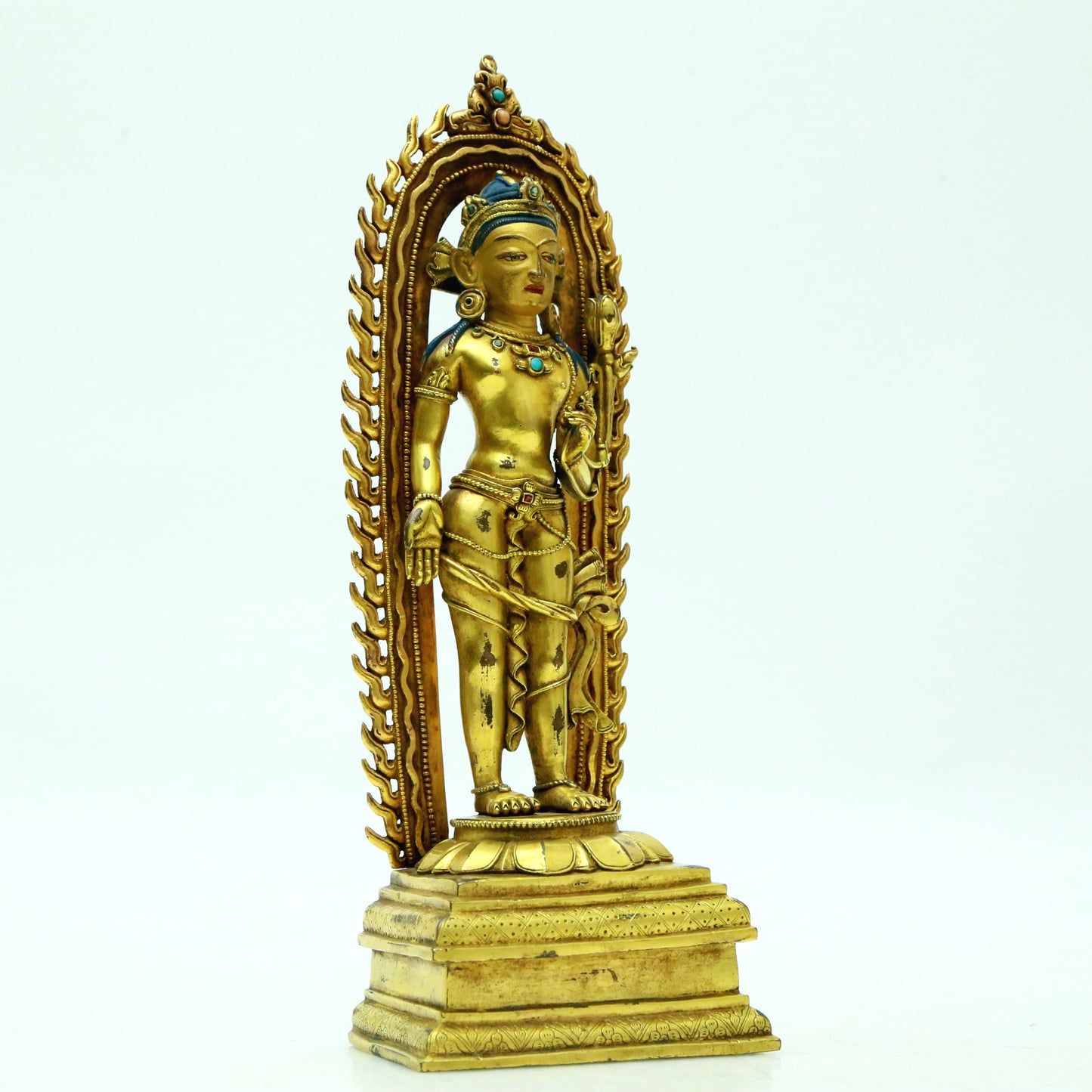 A Superb Gilt-Bronze Figure Of Tara With Inscriptions