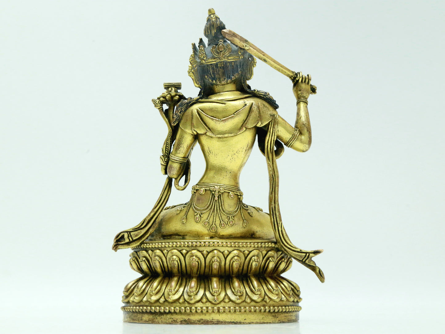 A Fabulous Gilt-Bronze Figure Of Manjusri