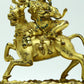 A Fabulous Gilt-Bronze Figure Of Kubera Seated On A Horse With Inscriptions