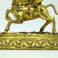 A Fabulous Gilt-Bronze Figure Of Kubera Seated On A Horse With Inscriptions