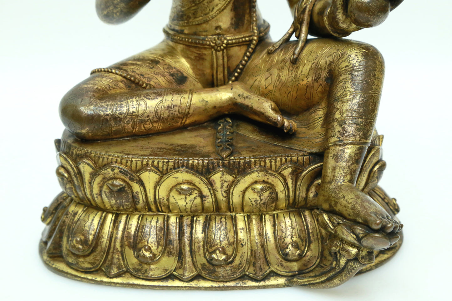 An Archaic Gilt-Bronze Figure Of Bodhisattva With Inscriptions