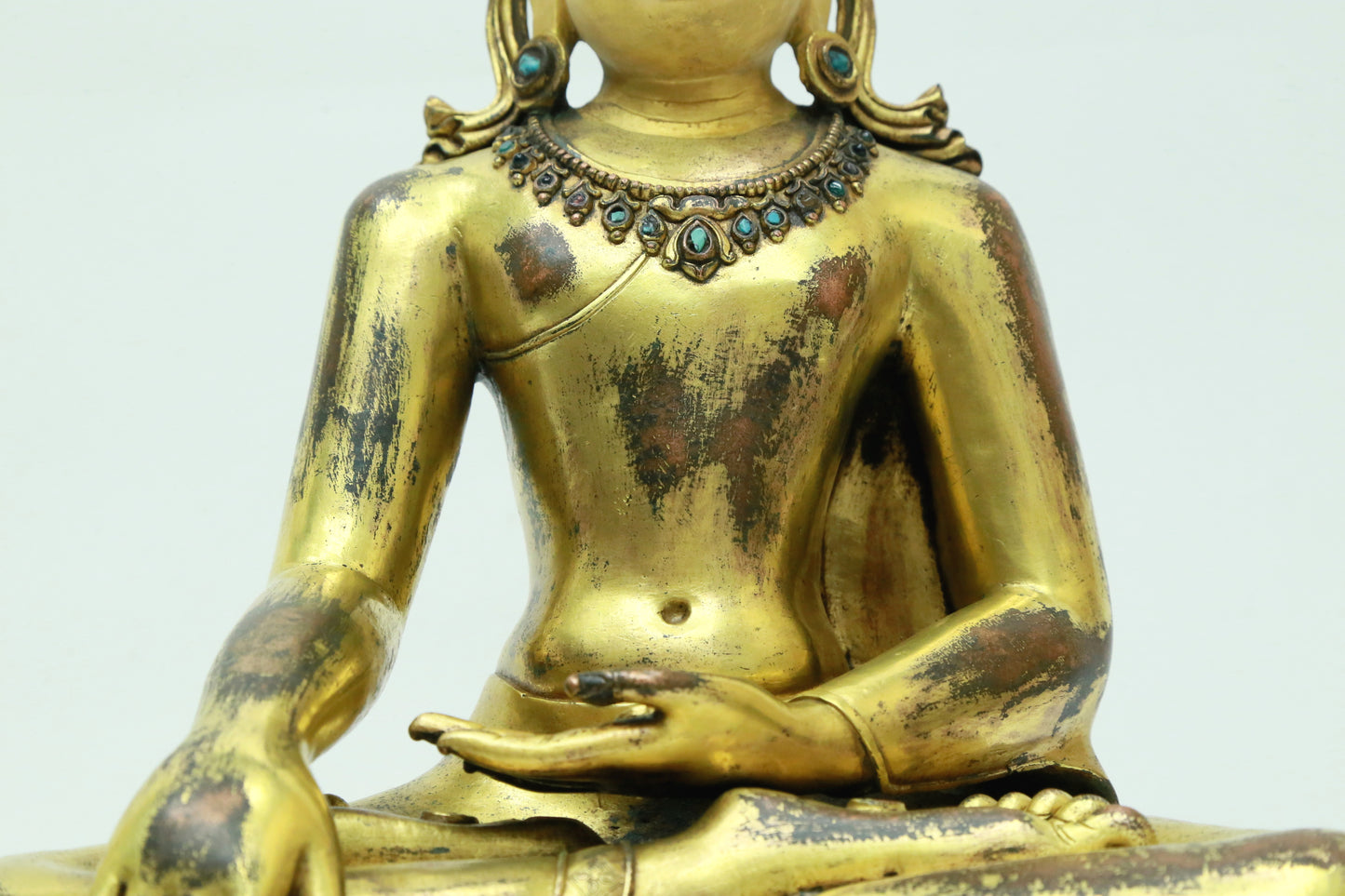 A Precious Gilt-Bronze Figure Of Longevity Buddha