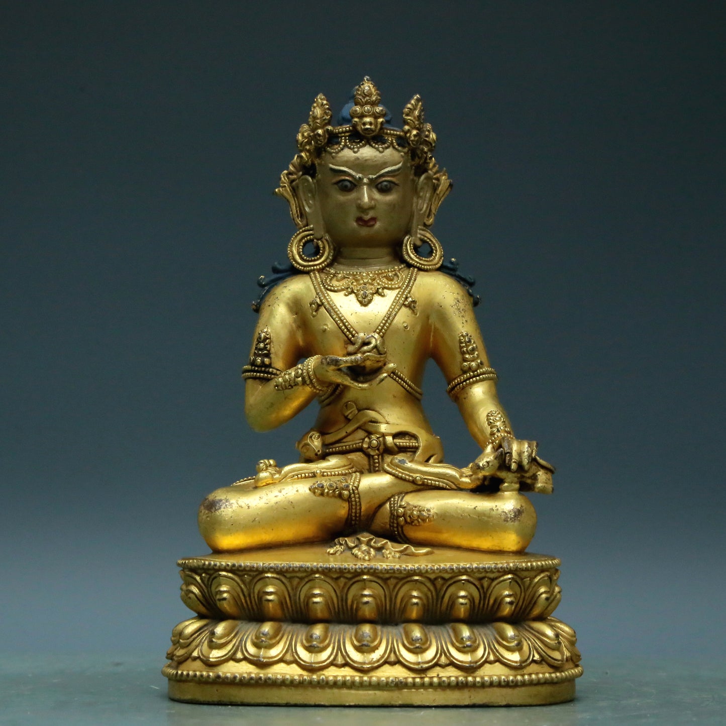 A Magnificent Gilt-Bronze Figure Of Kubera With Inscriptions