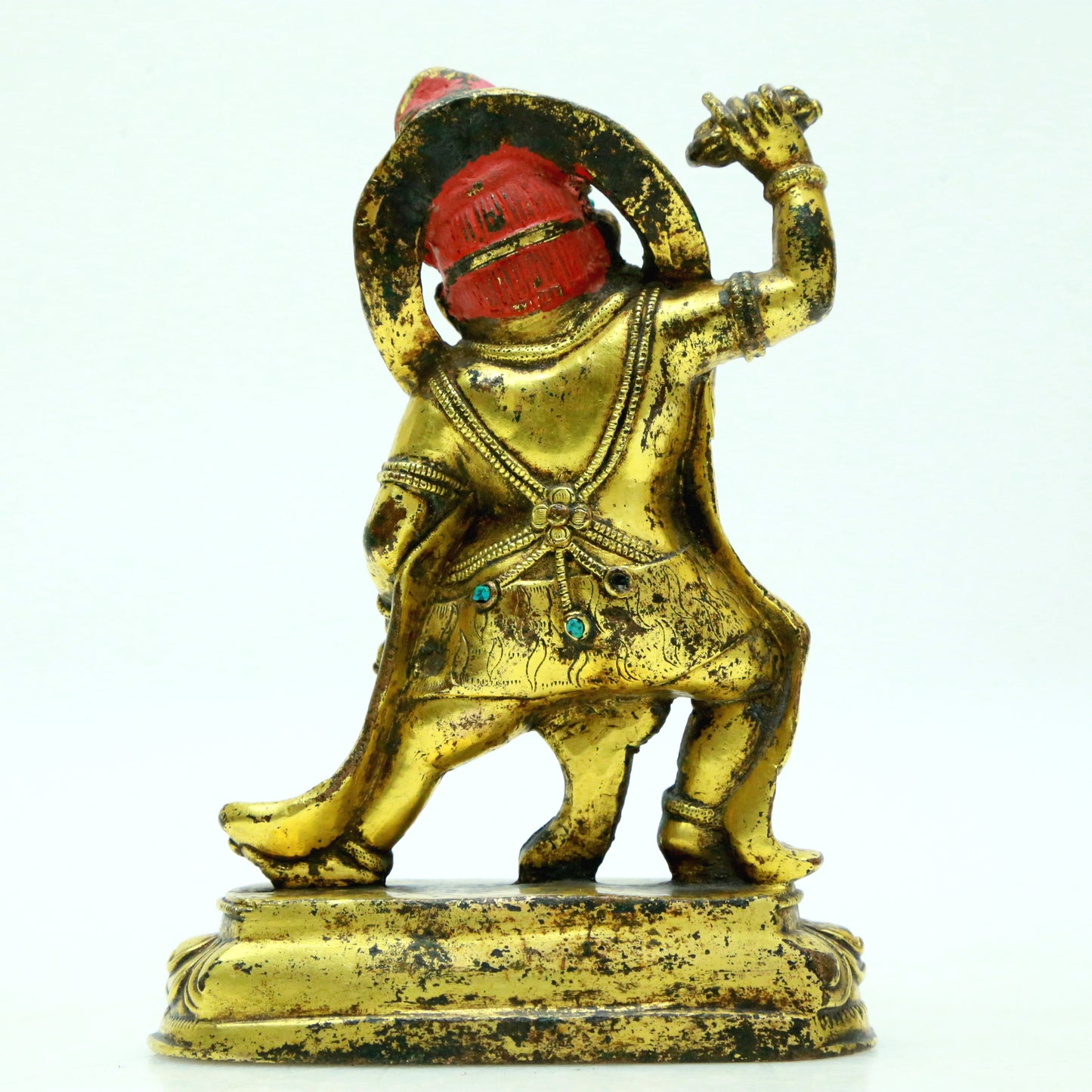A Superb Gilt-Bronze Turquoise-Inlaid Figure Of Vajrapani