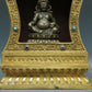 A Wonderful Alloy Copper Silver-Inlaid Figure Of Kubera And A Gilt-Bronze 'Weapons Of The Eight Immortals' Buddhist Shrine With Inscriptions