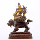 A Splendid Gilt-Bronze Figure Of Bodhisattva Seated On A Lion