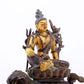 A Splendid Gilt-Bronze Figure Of Bodhisattva Seated On A Lion