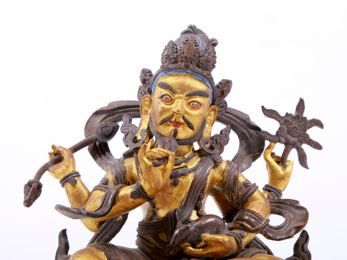 A Splendid Gilt-Bronze Figure Of Kubera