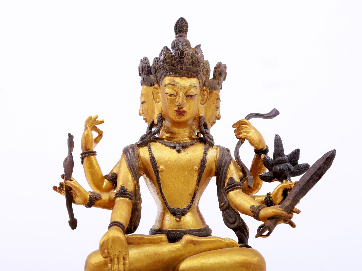 A gilt bronze statue of the God of Wealth