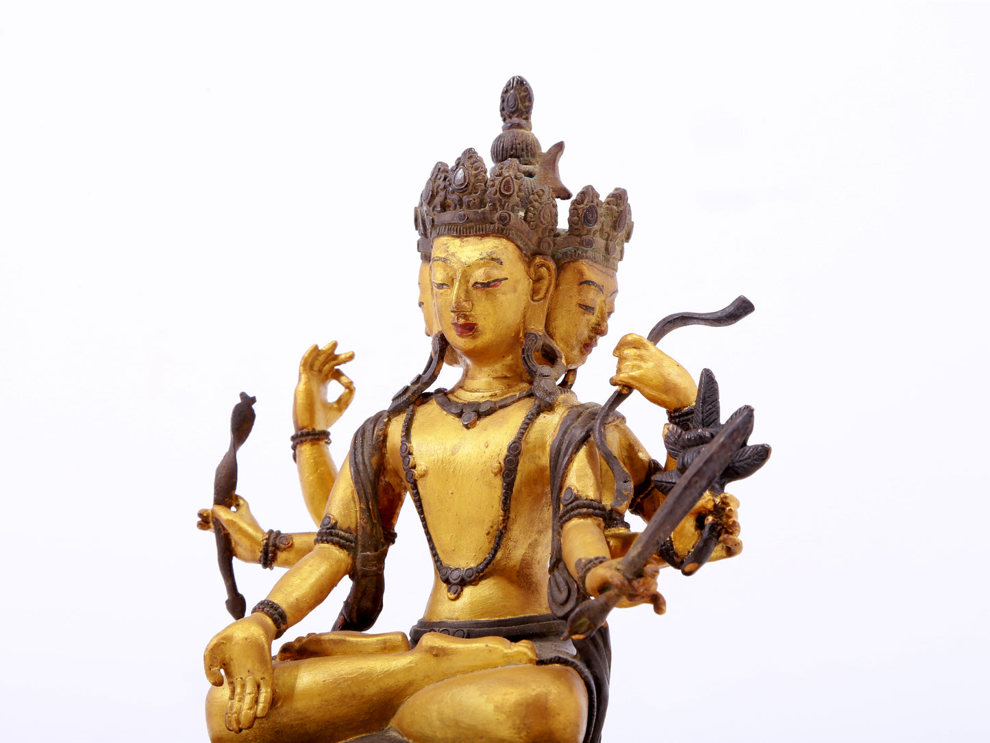 A gilt bronze statue of the God of Wealth