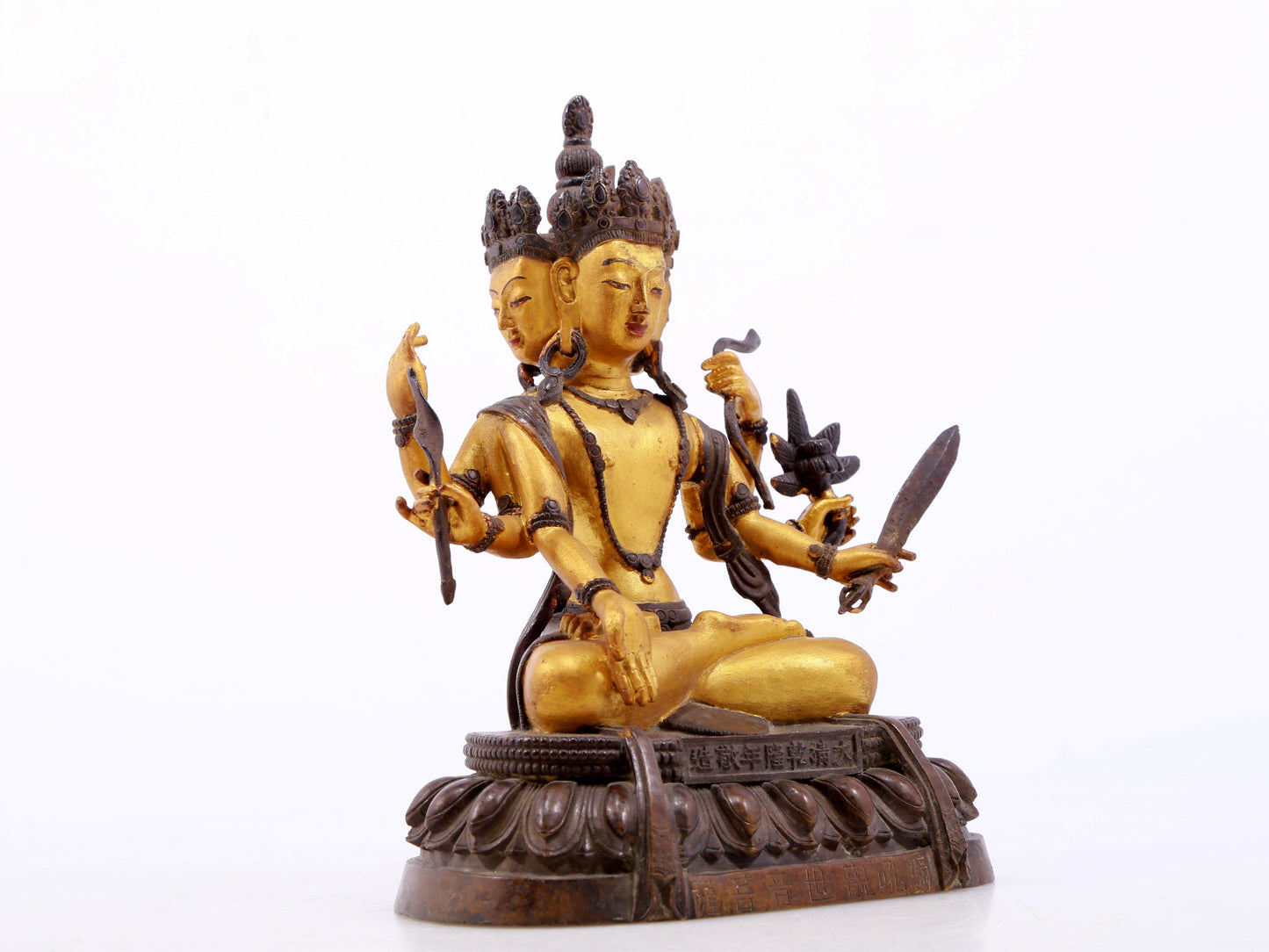 A gilt bronze statue of the God of Wealth