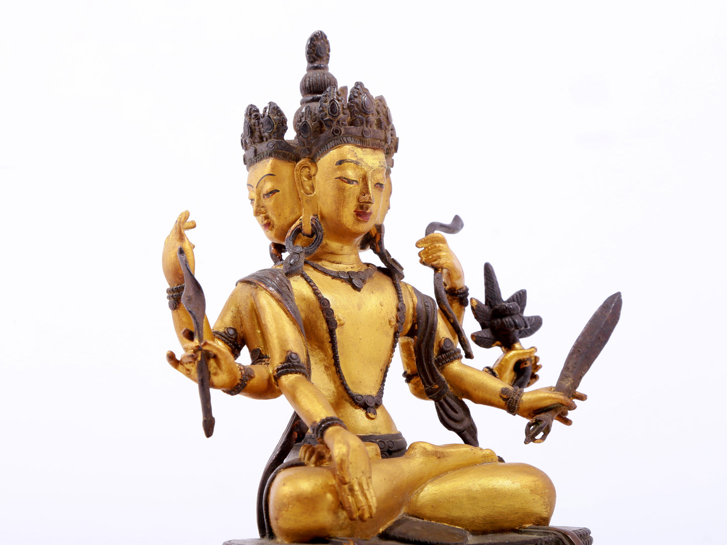 A gilt bronze statue of the God of Wealth