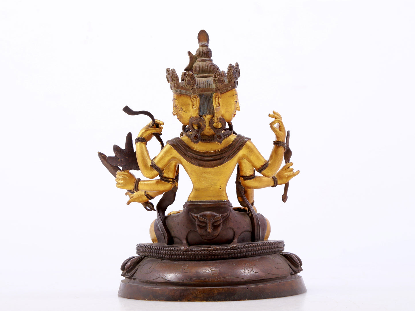 A gilt bronze statue of the God of Wealth