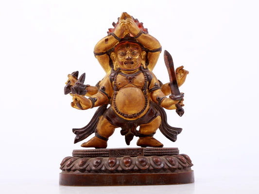 A gilt bronze Vajra statue