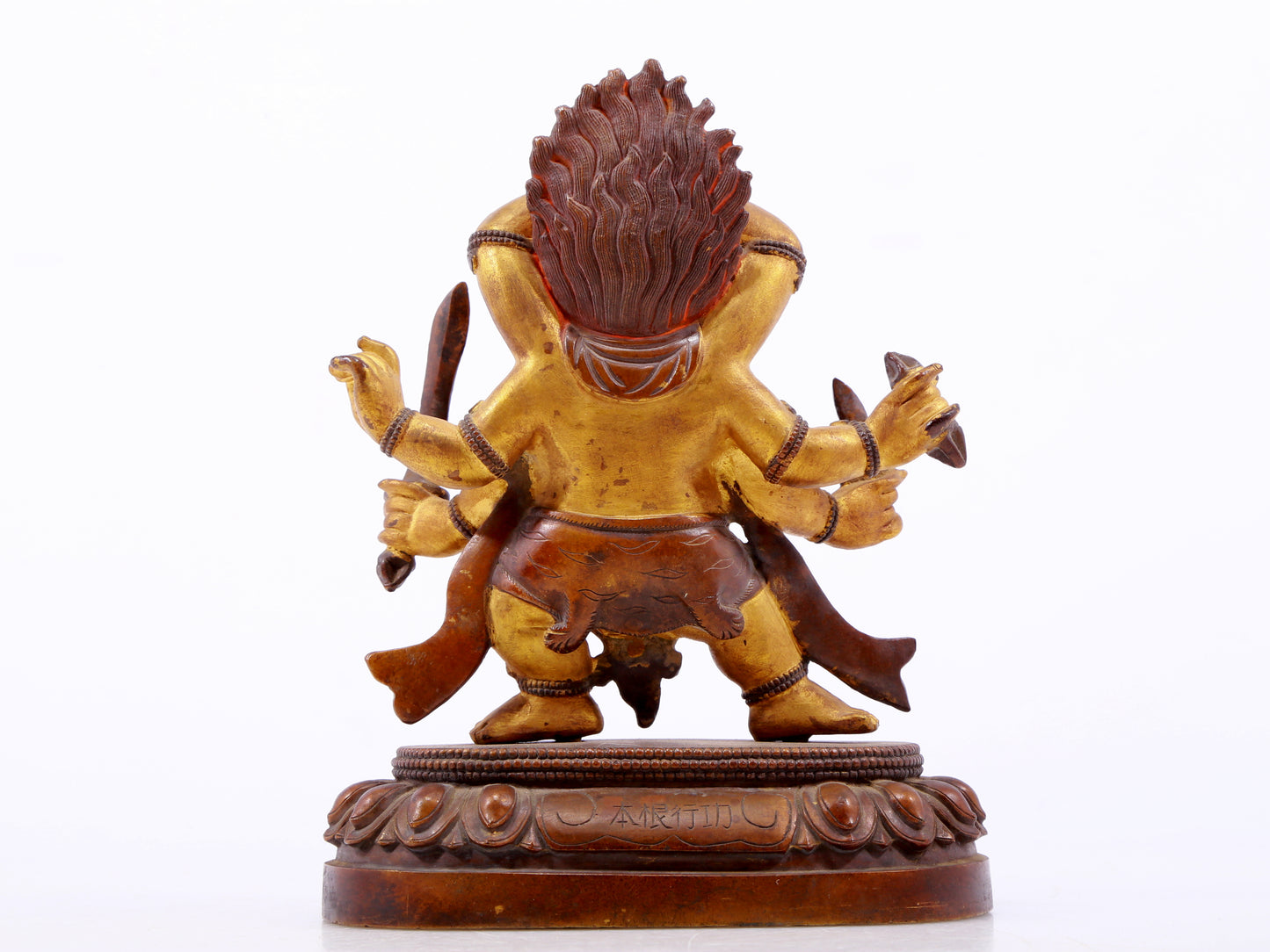 A gilt bronze Vajra statue