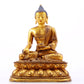 A Magnificent Set Of Three Gilt-Bronze Figures Of Buddha Shakyamuni