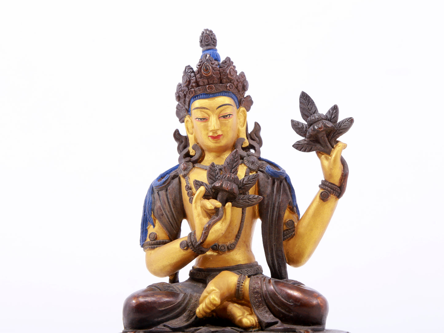 A gilt bronze statue of Vajra Buddha