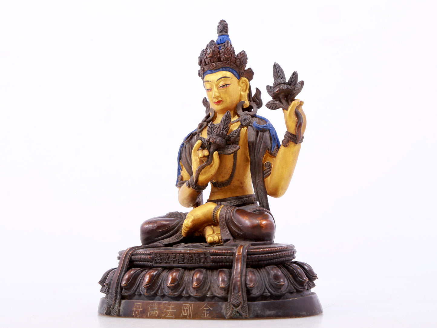 A gilt bronze statue of Vajra Buddha