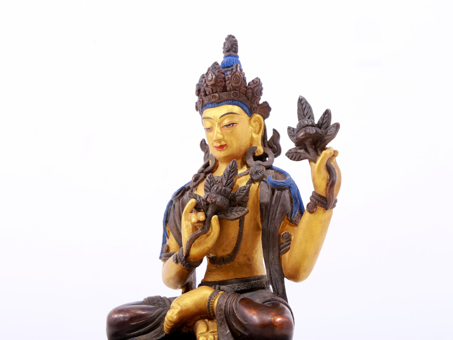 A gilt bronze statue of Vajra Buddha