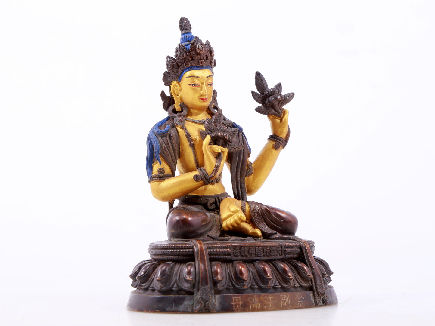 A gilt bronze statue of Vajra Buddha