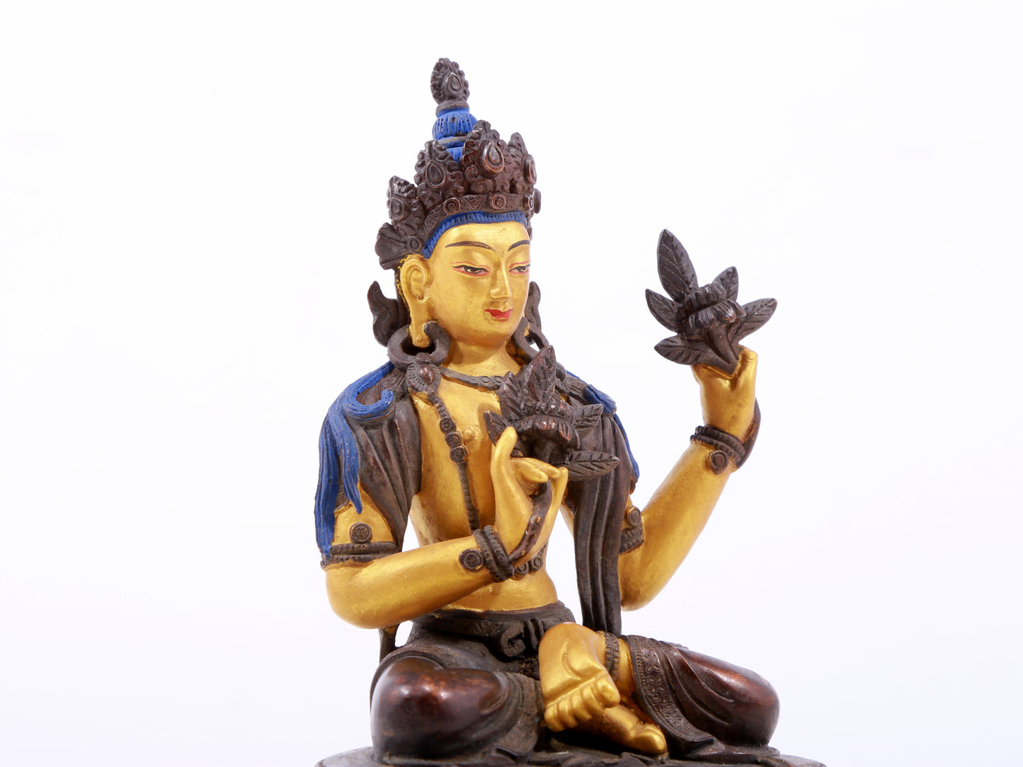 A gilt bronze statue of Vajra Buddha