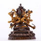 A gilt bronze Vajra statue