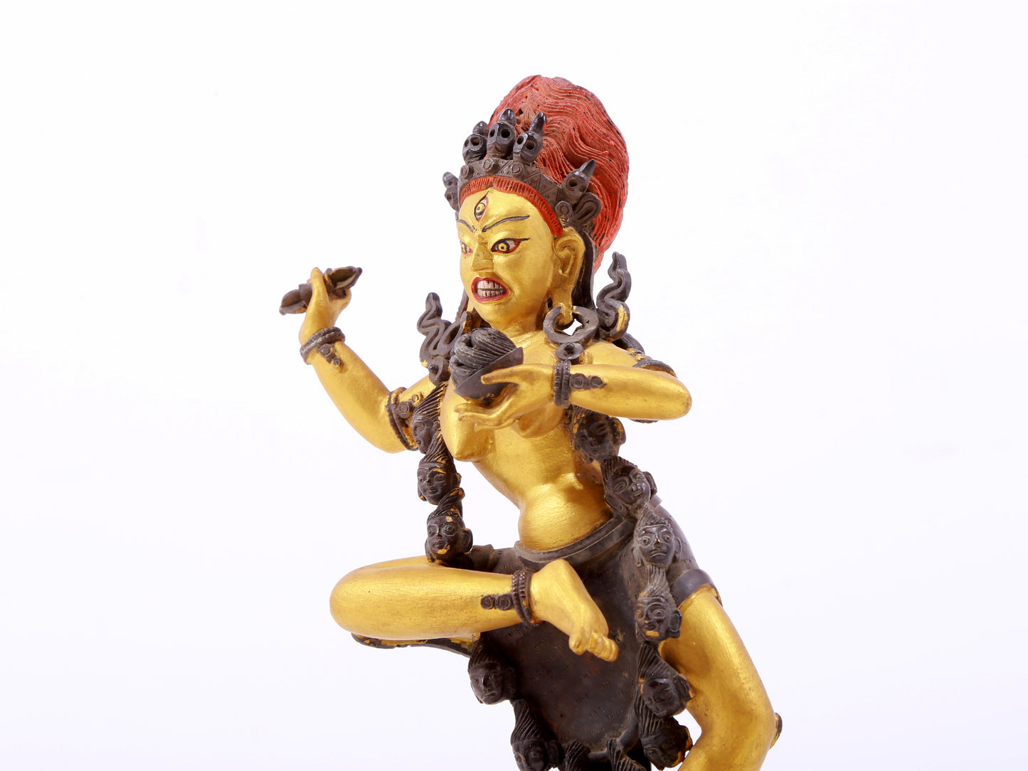 A gilt bronze Vajra statue