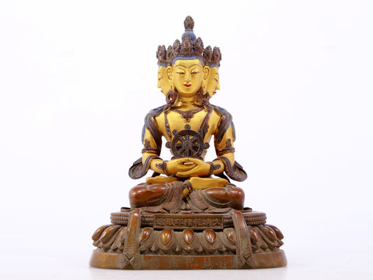 A Magnificent Gilt-Bronze Figure Of Bodhisattva