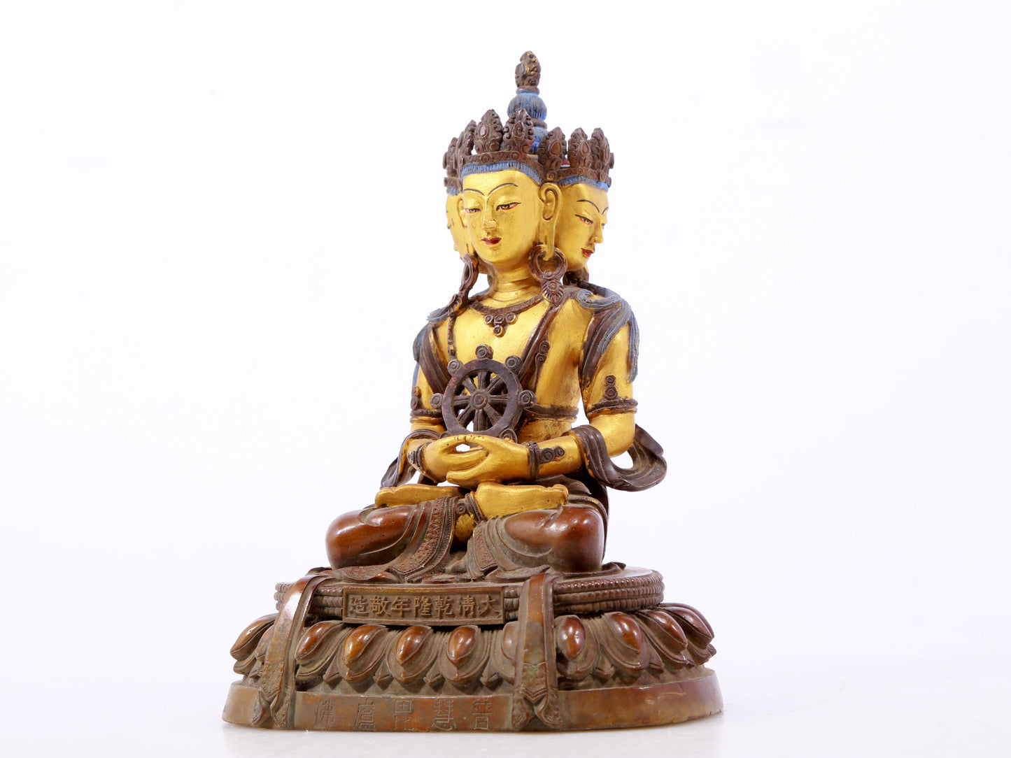 A Magnificent Gilt-Bronze Figure Of Bodhisattva