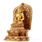 A Rare Gilt-Bronze Gem-Inlaid Figures Of Bodhisattva