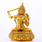 A gilt bronze statue of Manjushri Bodhisattva