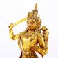 A gilt bronze statue of Manjushri Bodhisattva