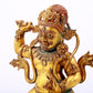 A gilt bronze Vajra statue