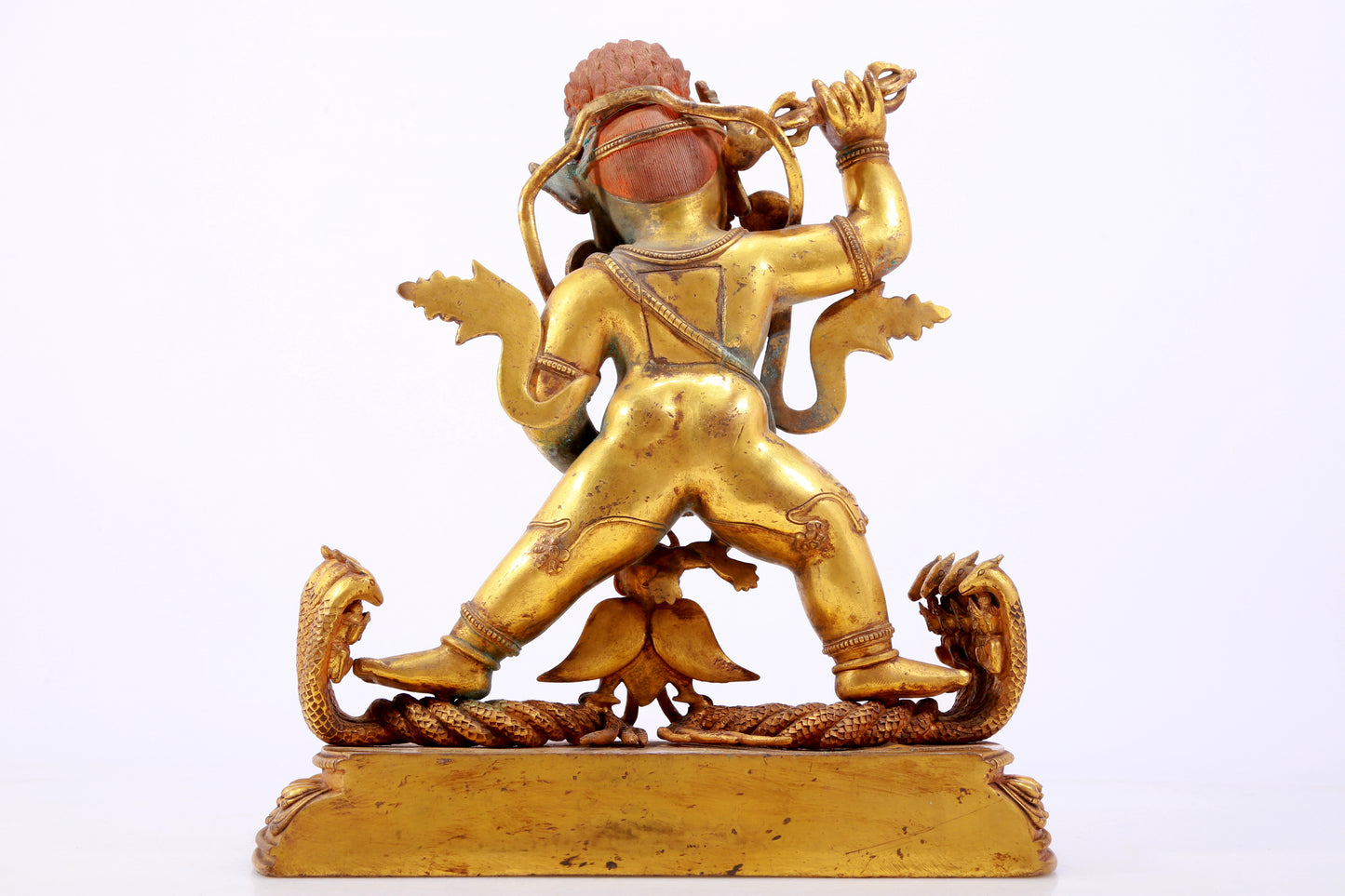 A gilt bronze Vajra statue